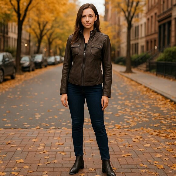 Banana Republic Leather Moto Jacket XS - Picture 1 of 7